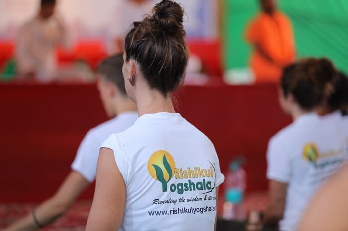 Pranayama Practice in Advanced 500-Hour Yoga Training Session in India