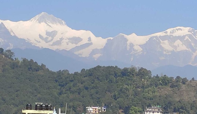 Beautiful Himalaya Range View from Rishikul Yogshala Studio