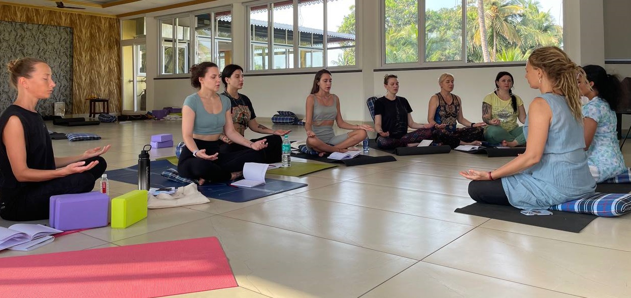 300-Hour Yoga Teacher Training Students Doing Meditation at Rishikul Yogshala
