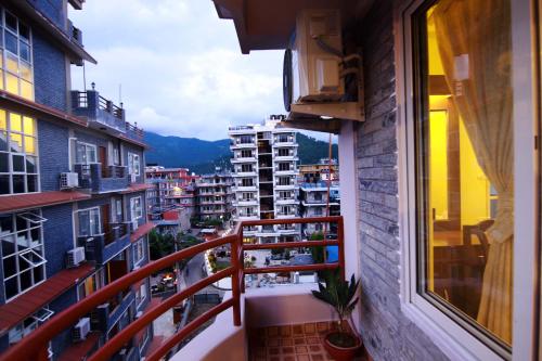 Balcony View of Rishikul Yogshala Accommodation in Nepal for Yoga Retreat
