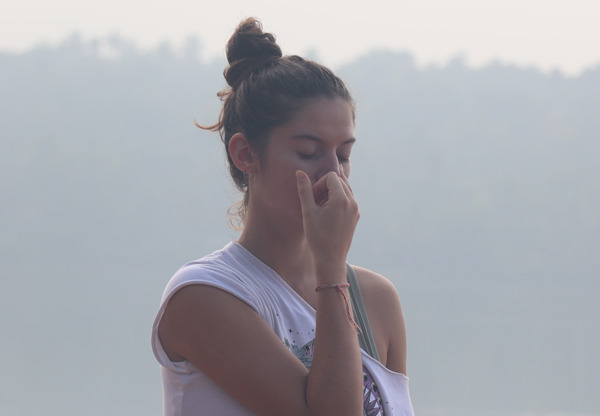 Rishikul Yogshala Yoga Retreat Student Meditating