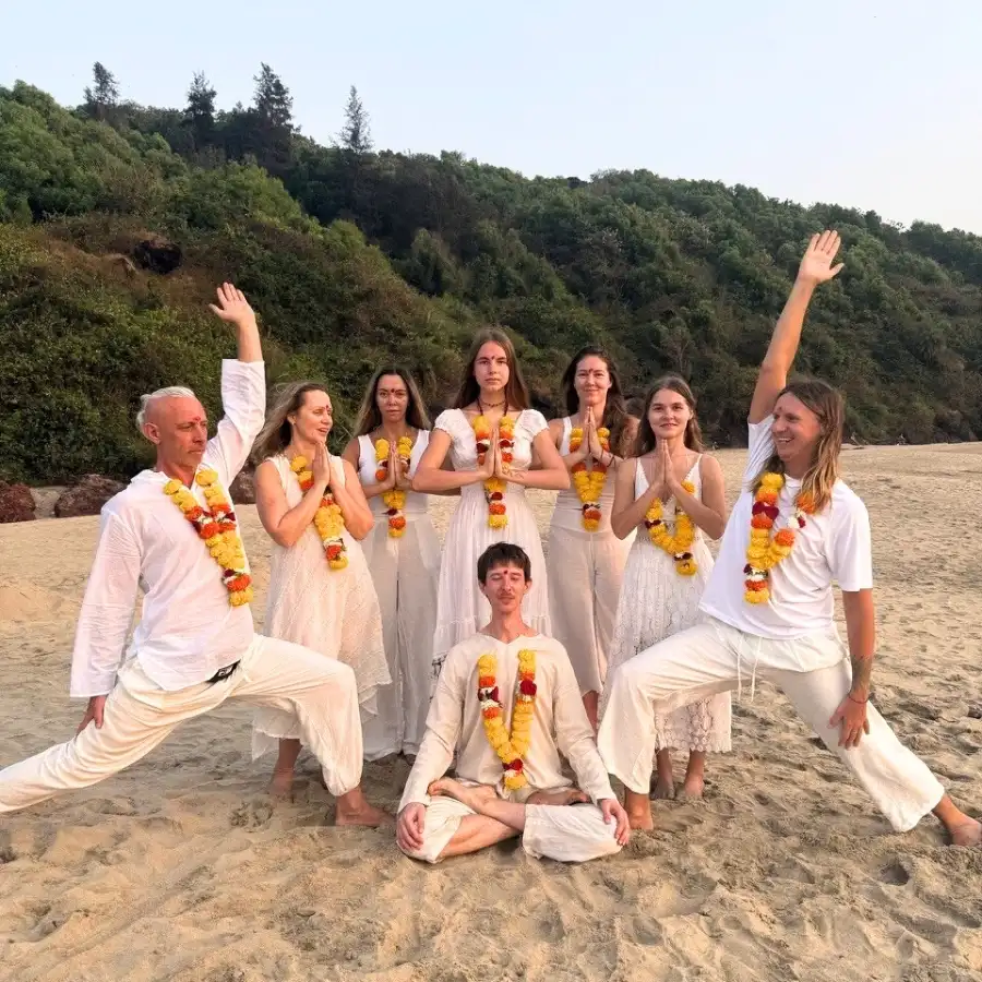 Students of Rishikul Yogshala Holding their 200 Hour Yoga Teacher Training Certificates