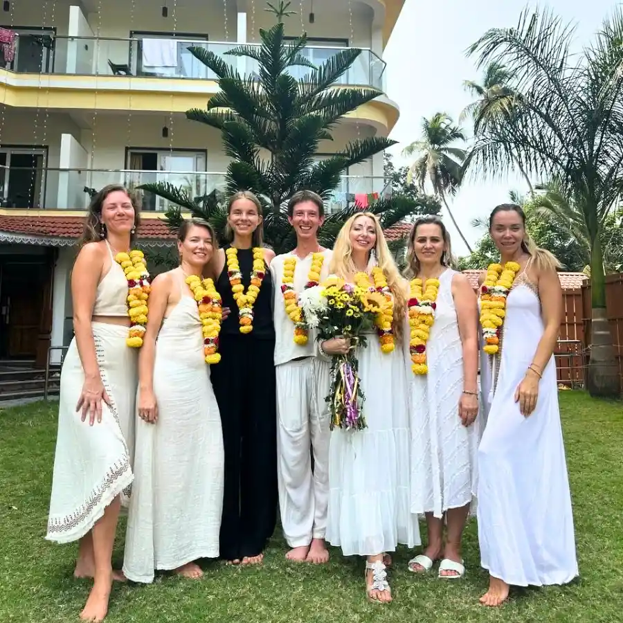 Students of Rishikul Yogshala Holding their 300 Hour Yoga Teacher Training Certificates