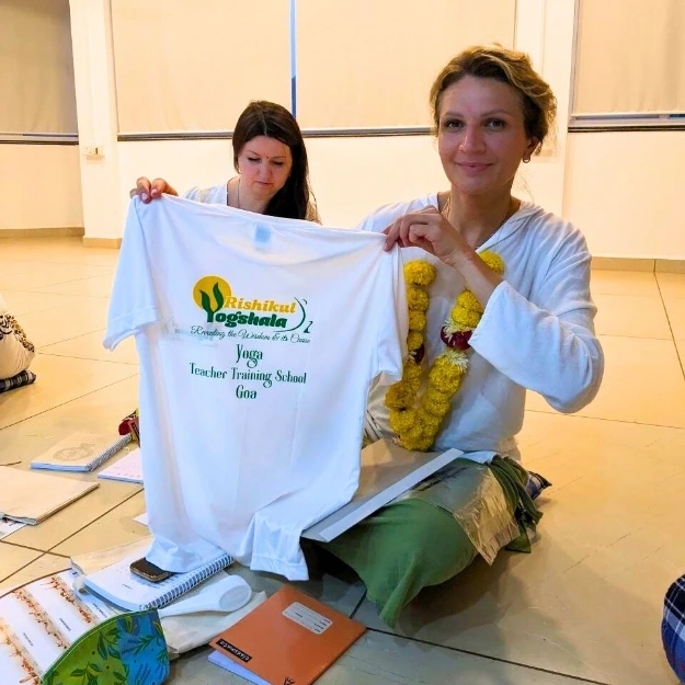 Yoga practice at Rishikul Yogshala