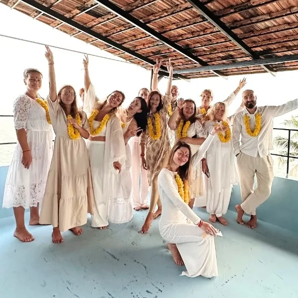 Students of Rishikul Yogshala Holding their 200 Hour Yoga Teacher Training Certificates