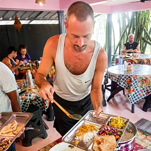 Freshly Cooked Yoga Meals at Rishikul Yogshala