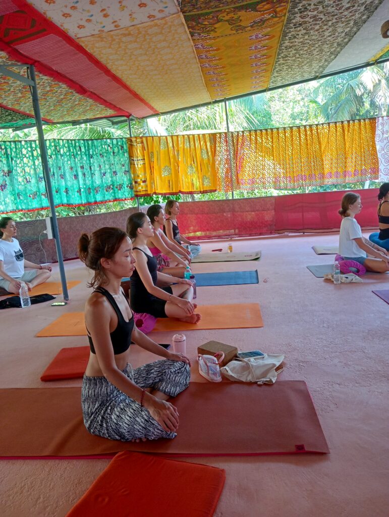 Student Performing Easy Sitting Pose During YTTC