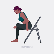 Chair Pigeon Pose: Improves Flexibility and Posture Chair Pigeon Pose: Improves Flexibility and Posture