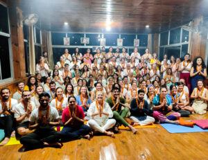 Group of Yoga Teacher Training Graduates at Rishikul Yogshala – Certification Ceremony in India Group of Yoga Teacher Training Graduates at Rishikul Yogshala – Certification Ceremony in India