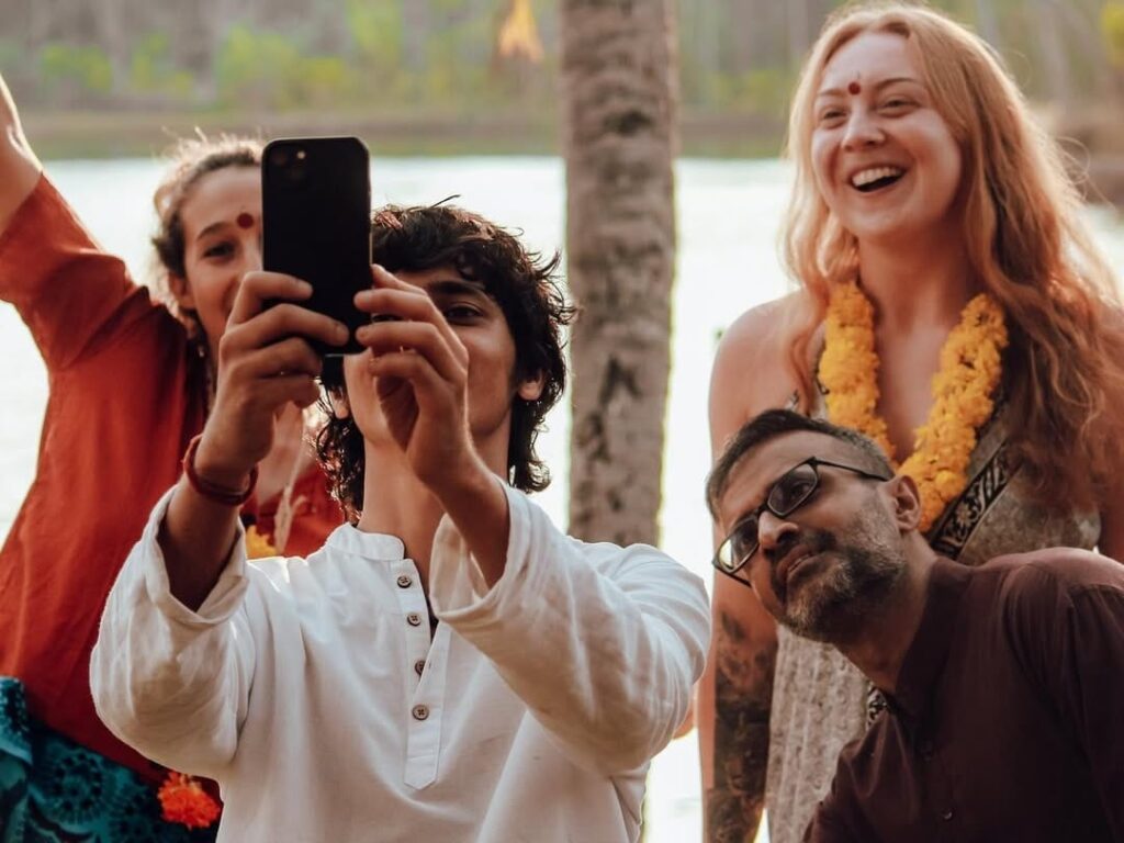 Yoga Students Clicking Happy moments During YTTC in India