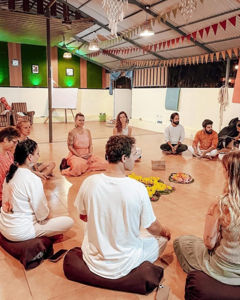 Students During 200 Hours Yoga Teacher Training Session
