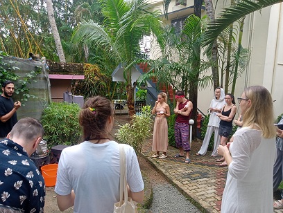 Students Practicing Neti Kriya