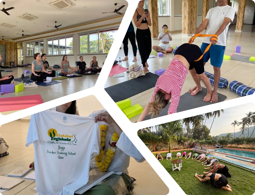 Yoga Students Practicing Different Styles of Yoga at Rishikul Yogshala, Mysore