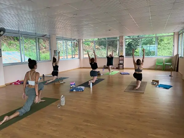 Students Practising During YTTC at Rishikul Yogshala